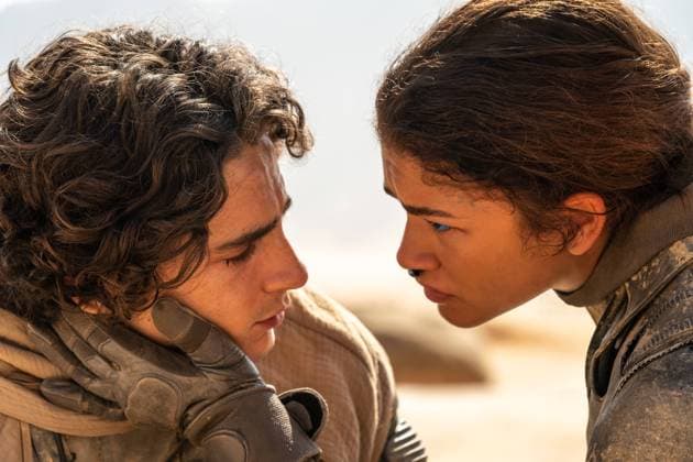 Timothee Chalamet, Zendaya, Dune: Part Two (2023). Photo credit: Niko Tavernise Warner Bros.  Copyright: xx 34560-008THA The Hollywood Archive