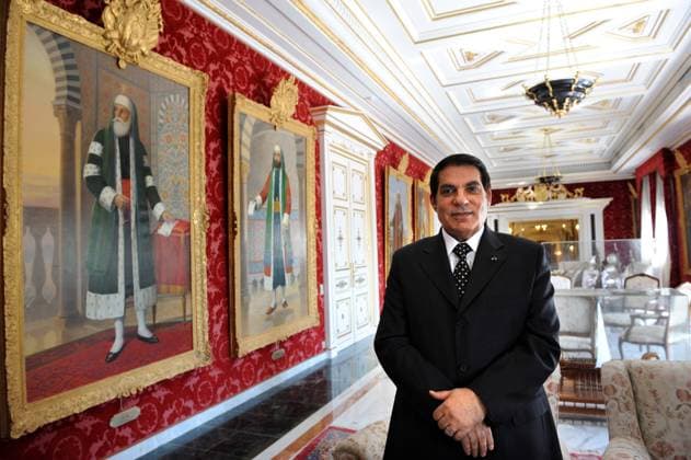 Tunisian president Zine El Abidine Ben Ali poses in Tunis Tunisian president Zine El Abidine Ben Ali seen at the Presidential Palace of Carthage, near Tunis, on September 28, 2009, as he runs for a new 5 year mandate. Photo by Ammar Abd Rabbo ABACAPRESS.COM Tunis Tunisia  Copyright: xAbdxRabboxAmmar ABACAx 205506_009 AbdxRabboxAmmar ABACAx 205506_009 