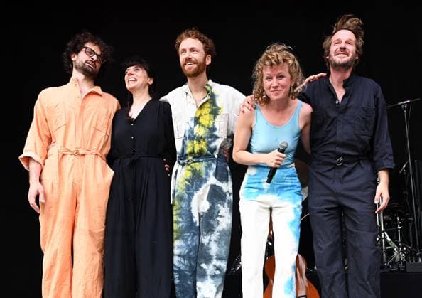 Music Festival Heimspiel Knyphausen 28 to 30 July 2023 , concert of the band Paula Paula on Sunday, 30 July 2023 Performance of the music band Paula Paula at the festival Heimspiel Knyphausen on 30 July 2023 See band leader