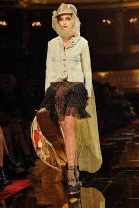 Fashion week Galliano Catwalk Model Audrey Marnay displays a creation by designer John Galliano for his spring summer 2011 ready to wear collection presentation at opera comique in Paris, France on october 3, 2010. Photo by Thierry Orban ABACAPRESS.COM Paris France  Copyright: xOrbanxThierry ABACAx 246599_057 OrbanxThierry ABACAx 246599_057 