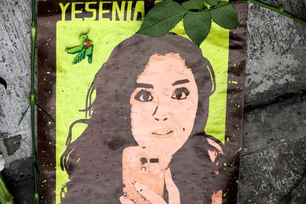 8 years without justice for the victims of the Narvarte case in Mexico July 30, 2023, Mexico City, Mexico: The image of Yesenia Quiroz, a beauty cult student murdered on July 31, 2015 in an apartment in the Narvarte neighborhood; in the tribute to 8 years of the multi-homicide of the Narvarte case in Mexico City. on July 30, 2023 in Mexico City, Mexico, Credit:Luis Barron Eyepix Group Avalon Mexico, Mexico City, Mexico City Copyright: xLuisxBarronx xEyepixxGroupx xAvalonx 0793141470