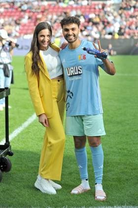 Battle of the Socials Sally Özcan and Younes Zarou on the occasion of the Battle of the Socials on 30 072023 at the Mewa Arena, Mainz 20230730MWI88492