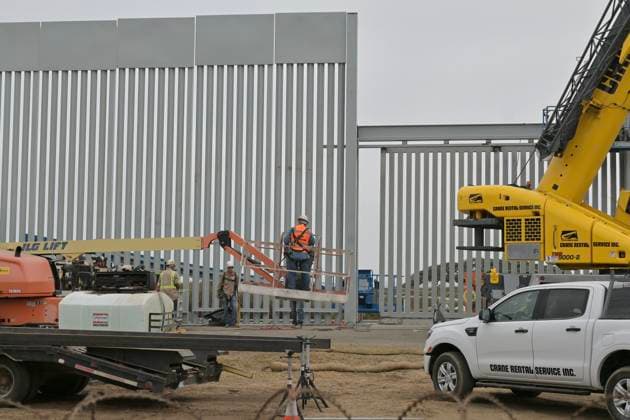 August 2, 2023, Tijuana, Baja California, Mexico: US-Mexico border construction on the secondary fence advanced in Playas de Tijuana on Wednesday, August 2, 2023, as 30-foot fence panels have been installed along with a new sliding gated fence entryway at the San Diego-Tijuana Friendship Park area. Cranes and construction workers have begun dismantling some of the primary fencing as well along the beach border that goes into the Pacific Ocean. Tijuana Mexico - ZUMAm180 20230802_zip_m180_008 Copyright: xCarlosxA.xMorenox