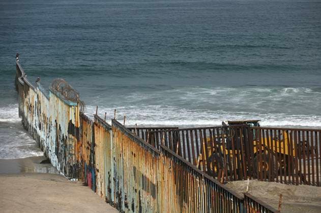 August 2, 2023, Tijuana, Baja California, Mexico: US-Mexico border construction on the secondary fence advanced in Playas de Tijuana on Wednesday, August 2, 2023, as 30-foot fence panels have been installed along with a new sliding gated fence entryway at the San Diego-Tijuana Friendship Park area. Cranes and construction workers have begun dismantling some of the primary fencing as well along the beach border that goes into the Pacific Ocean. Tijuana Mexico - ZUMAm180 20230802_zip_m180_024 Copyright: xCarlosxA.xMorenox
