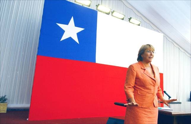 Chilean new elected president Michelle Bachelet holds a press conference in Santiago Chilean new elected president Michelle Bachelet holds a press conference in Santiago, Chile on January, 16, 2006. Photo by Axelle de Russe ABACAPRESS.COM. Santiago Chile  Copyright: xDexRussexAxelle ABACAx 90088_12 DexRussexAxelle ABACAx 90088_12