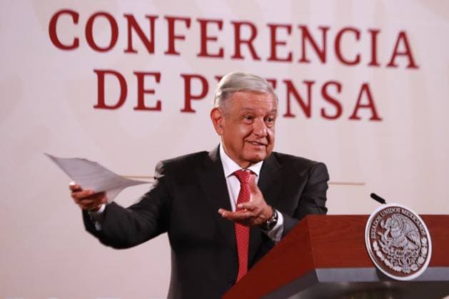 August 04, 2023 in Mexico City, Mexico: President of Mexico, Andres Manuel Lopez Obrador, speaks during the morning news conference in front of reporters at the National Palace. on August 04, 2023 in Mexico City, Mexico. Mexico City Mexico - ZUMAe321 20230804_zia_e321_002 Copyright: xCarlosxSantiagox