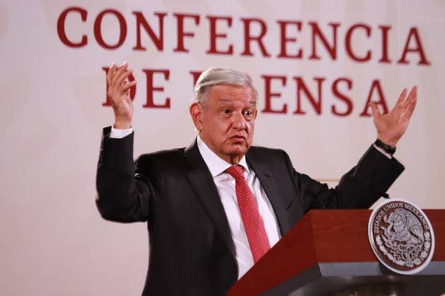 August 04, 2023 in Mexico City, Mexico: President of Mexico, Andres Manuel Lopez Obrador, speaks during the morning news conference in front of reporters at the National Palace. on August 04, 2023 in Mexico City, Mexico. Mexico City Mexico - ZUMAe321 20230804_zia_e321_007 Copyright: xCarlosxSantiagox