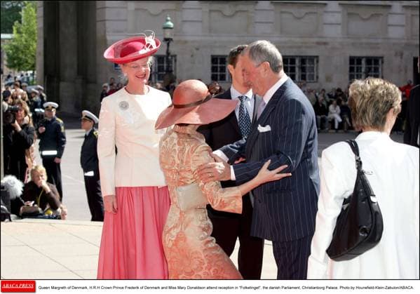 60028 38 Queen Margreth of Denmark, H.R.H Crown Prince Frederik of Denmark and Miss Mary Donaldson attend reception in Folketinget, the danish Parliament, Christiansborg Palace on May 13. Photo by Hounsfield-Klein-Zabulon ABACA.  Copyright: xHounsfield-Klein-Zabulon ABACAx 60028_38 Hounsfield-Klein-Zabulon ABACAx 60028_38