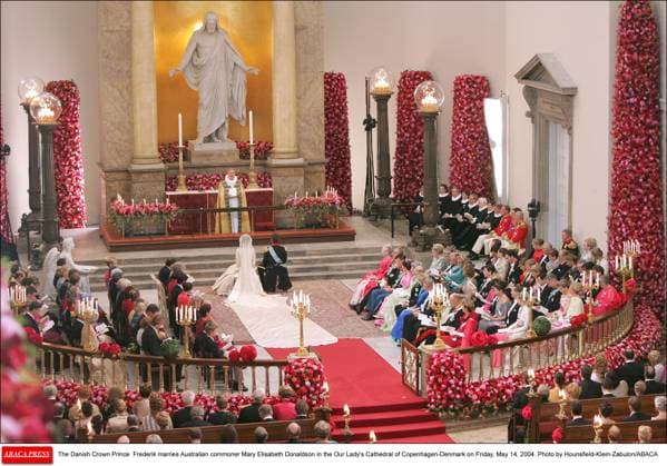 60080 97 The Danish Crown Prince Frederik marries Australian commoner Mary Elisabeth Donaldson in the Our Lady s Cathedral of Copenhagen-Denmark on Friday, May 14, 2004. Photo by Hounsfield-Klein-Zabulon ABACA  Copyright: xHounsfield-Klein-Zabulon ABACAx 60080_97 Hounsfield-Klein-Zabulon ABACAx 60080_97