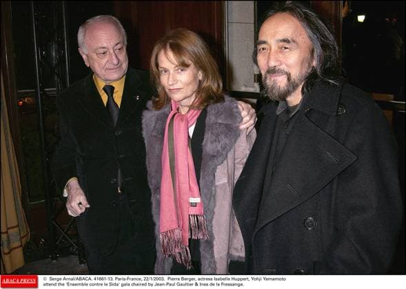 41661 13 Serge Arnal ABACA. 41661-13. Paris-France, 22 1 2003. Pierre Berge, actress Isabelle Huppert, Yohji Yamamoto attend the Ensemble contre le Sida gala chaired by Jean-Paul Gaultier & Ines de la Fressange.  Copyright: xArnalxSerge ABACAx 41661_13 ArnalxSerge ABACAx 41661_13
