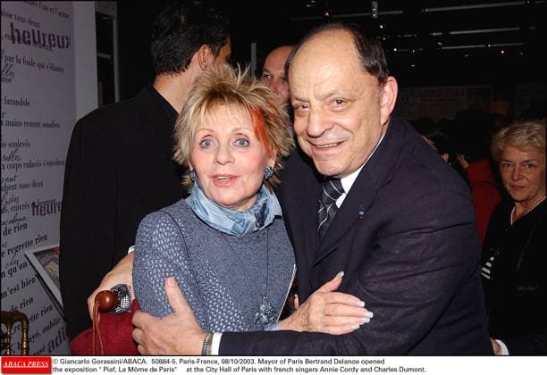 50884 05 Giancarlo Gorassini ABACA. 50884-5. Paris-France, 08 10 2003. Mayor of Paris Bertrand Delanoe opened the exposition Piaf, La Mâ ¢me de Paris at the City Hall of Paris with french singers Annie Cordy and Charles Dumont.  Copyright: xGorassinixGiancarlo ABACAx 50884_05 GorassinixGiancarlo ABACAx 50884_05