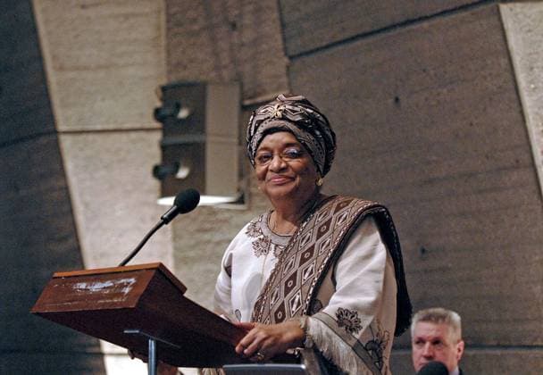 Liberia s President Ellen Johnson-Sirleaf in Paris for Woman s day Liberian President Ellen Johnson-Sirleaf gives a press conference at the UNESCO Headquarters in Paris, France, on March 8, 2006. Photo by Bruno Klein ABACAPRESS.COM Paris France  Copyright: xKleinxBruno ABACAx 93407_08 KleinxBruno ABACAx 93407_08