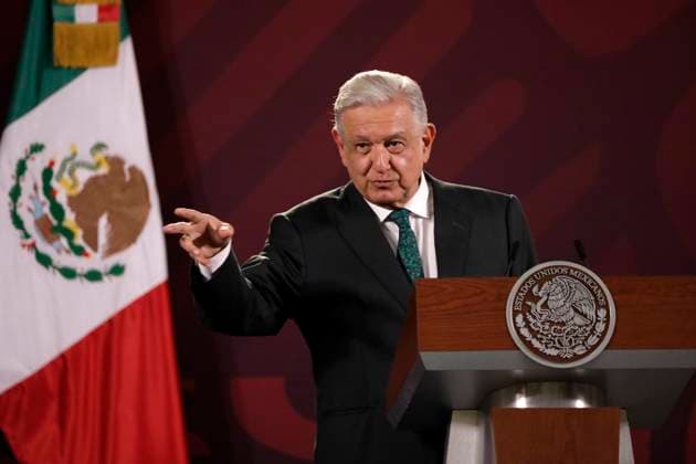 The president of Mexico, Andres Manuel Lopez Obrador at a press conference August 7, 2023, Mexico City, Mexico: Mexican President Andres Manuel Lopez Obrador during his daily press conference at the National Palace in Mexico City. on August 7, 2023 in Mexico City, Mexico (Photo by Luis Barron Eyepix Group). Copyright: xLuisxBarronx xEyepixxGroupx LB_20230807_ANDRES24