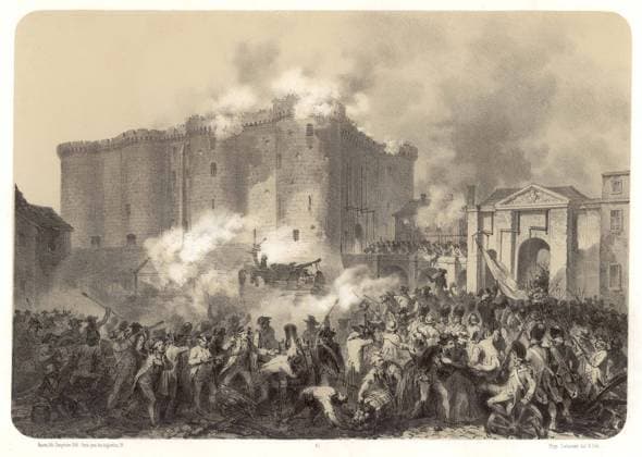 Storming the Bastille The mob charging the prison in Paris, France Date: 14 July 1789  Copyright: Copyrightx(c)Geminix2023.xCredit:xGemini 10025832