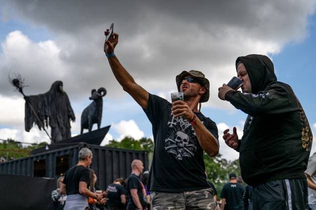 The Brutal Assault music festival focused on metal started on August 9, 2023, at the Josefov Fortress in Jaromer, Czech Republic. (CTKxPhoto DavidxTanecek) CTKPhotoP2023080904668  CTKPhotoP2023080904668