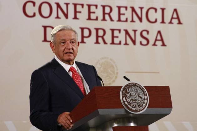 Mexican President, Andres Manuel Lopez Obrador News Conference August 09, 2023 in Mexico City, Mexico: The President of Mexico, AndrÃ s Manuel Lopez Obrador, speaks during the daily briefing conference in front of reporters at the National Palace, on August 09, 2023 in Mexico City, Mexico. (Photo by Carlos Santiago Eyepix Group) Copyright: xCarlosxSantiagoxRochax xEyepixxGx CS202308097150