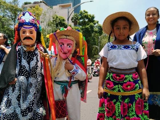 Mega Calenda for the International Day of Indigenous Peoples in Mexico August 9, 2023, Mexico City, Mexico: Various indigenous organizations participating in the Mega Calenda Parade on the International Day of Indigenous Peoples on Reforma avenue in Mexico City. on August 9, 2023 in Mexico City, Mexico (Photo by Luis Barron Eyepix Group). Copyright: xLuisxBarronx xEyepixxGroupx LB_20230809_INDIGENAS16