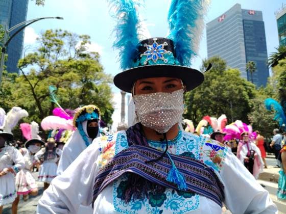 Mega Calenda for the International Day of Indigenous Peoples in Mexico August 9, 2023, Mexico City, Mexico: Various indigenous organizations participating in the Mega Calenda Parade on the International Day of Indigenous Peoples on Reforma avenue in Mexico City. on August 9, 2023 in Mexico City, Mexico, Credit:Luis Barron Eyepix Group Avalon Mexico, Mexico City, Mexico City  Copyright: xLuisxBarronx xEyepixxGroupx xAvalonx 0795800715