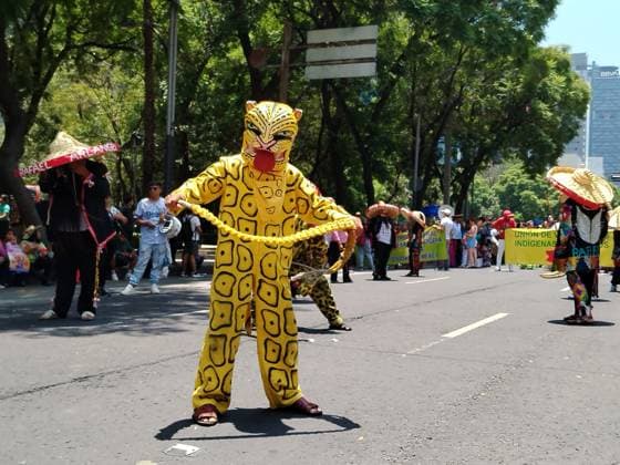Mega Calenda for the International Day of Indigenous Peoples in Mexico August 9, 2023, Mexico City, Mexico: Various indigenous organizations participating in the Mega Calenda Parade on the International Day of Indigenous Peoples on Reforma avenue in Mexico City. on August 9, 2023 in Mexico City, Mexico, Credit:Luis Barron Eyepix Group Avalon Mexico, Mexico City, Mexico City  Copyright: xLuisxBarronx xEyepixxGroupx xAvalonx 0795800778