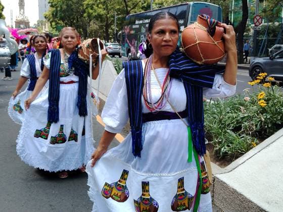 Mega Calenda for the International Day of Indigenous Peoples in Mexico August 9, 2023, Mexico City, Mexico: Various indigenous organizations participating in the Mega Calenda Parade on the International Day of Indigenous Peoples on Reforma avenue in Mexico City. on August 9, 2023 in Mexico City, Mexico, Credit:Luis Barron Eyepix Group Avalon Mexico, Mexico City, Mexico City  Copyright: xLuisxBarronx xEyepixxGroupx xAvalonx 0795800863
