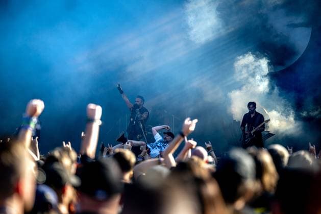 Portugal music band Moonspell performs during the Brutal Assault music festival focused on metal, on August 10, 2023, at the Josefov Fortress in Jaromer, Czech Republic. (CTKxPhoto DavidxTanecek) CTKPhotoP2023081006460  CTKPhotoP2023081006460