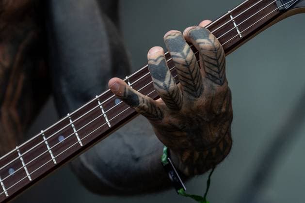 Evan Seinfeld of US music band Biohazard performs during the Brutal Assault music festival focused on metal, on August 10, 2023, at the Josefov Fortress in Jaromer, Czech Republic. (CTKxPhoto DavidxTanecek) CTKPhotoP2023081007028  CTKPhotoP2023081007028