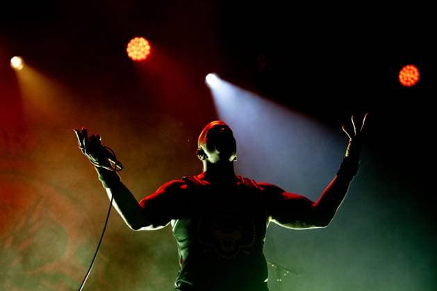 Derrick Green of Brazil music group Sepultura performs during the Brutal Assault music festival focused on metal, on August 10, 2023, at the Josefov Fortress in Jaromer, Czech Republic. (CTKxPhoto DavidxTanecek) CTKPhotoP2023081008378  CTKPhotoP2023081008378
