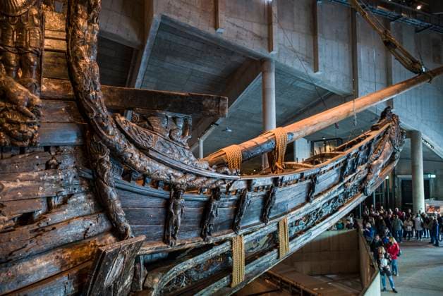Sweden, Stockholm, Djurgarden, Vasamuseet, museum containing a 17th century ship, The Vasa, that sank in Stockholm harbor and that was raised in the 1960 s  Copyright: xWalterxBibikowx x EU28 WBI0284