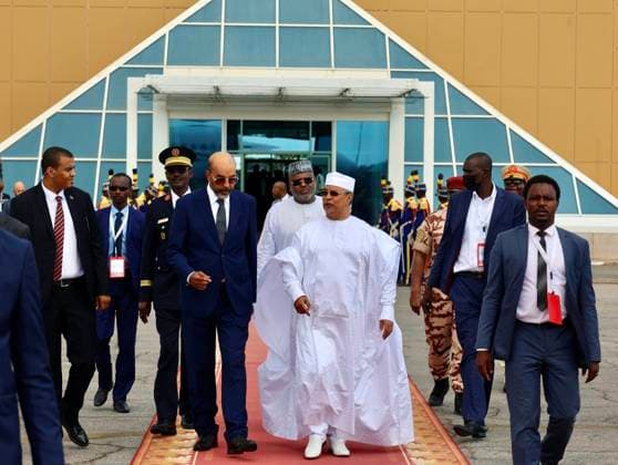 Bilder des Jahres 2023, News 08 August News Themen der Woche KW32 Vice President of Presidential Council, Musa Al-Koni leaves Chad after participating in the celebration of the 63rd anniversary of the independence of the Republic of Chad Vice President of Presidential Council, Musa Al-Koni leaves Chad after participating in the celebration of the 63rd anniversary of the independence of the Republic of Chad on August 11, 2023. Photo by Libyan Presidential Council apaimages Chad Chad Chad 110823_CHAD_LPO_00 (1) Copyright: xapaimagesxLibyanxPresidentialxCouncilx xapaimagesx