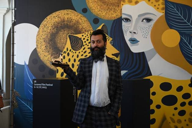 Locarno Film Festival, Preisträger Locarno,Swiss Locarno Film Festival 2023 Award 2023 photocall Golden Leopard 2023 film Mantagheye bohrani (Critical Zone) by Ali Ahmadzadeh In the photo:Sina Ataeian Dena producer  Copyright: x xipa-agency.netx xNickxZonnax IPA_IPA39662958
