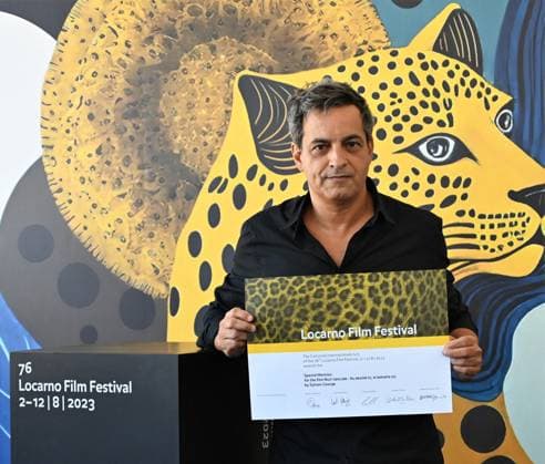 Locarno Film Festival, Preisträger Locarno, Swiss Locarno Film Festival Award 2023 Locarno,Swiss Locarno Film Festival 2023 Award 2023 photocall International Competition specila mention film Nuit obscurebAu revoir ici,n importe oÃ¹ In the photo:Sylvain George director Locarno Swiss -  Copyright: xIPA ABACAx BRIPA20230812_183 IPA ABACAx BRIPA20230812_183