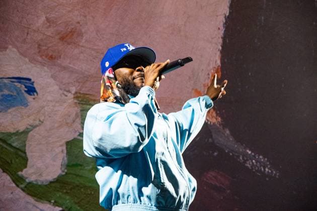 August 11, 2023, San Francisco, California, United States: Kendrick Lamar headlines the Lands End stage during Day 1 of Outside Lands Music Festival, Friday August 11th, 2023 in San Francisco. California. Shot by San Francisco United States - ZUMAs181 20230811_zea_s181_064 Copyright: xAnniexLesserx