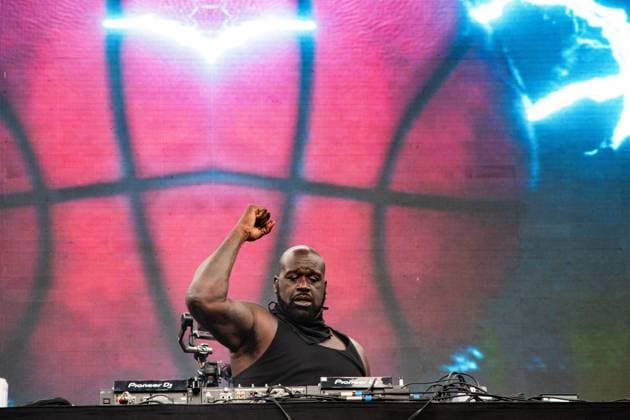 August 11, 2023, San Francisco, California, United States: DJ Diesel, better known as Shaquille O Neal or Shaq, DJs the Twin Peaks stage during Day 1 of Outside Lands Music Festival on Friday August 11th, 2023 in San Francisco, California. Shot by San Francisco United States - ZUMAs181 20230811_zea_s181_023 Copyright: xAnniexLesserx
