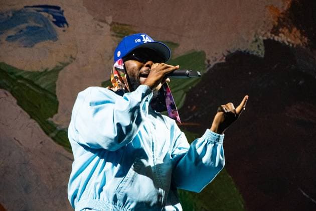 August 11, 2023, San Francisco, California, United States: Kendrick Lamar headlines the Lands End stage during Day 1 of Outside Lands Music Festival, Friday August 11th, 2023 in San Francisco. California. Shot by San Francisco United States - ZUMAs181 20230811_zea_s181_066 Copyright: xAnniexLesserx