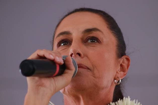 August 11, 2023 in Ciudad Mendoza, Veracruz, Mexico: The candidate for the coordination of defense of the transformation, Claudia Sheinbaum Pardo, attends a rally of the definition process, in the labor effort field of Ciudad Mendoza. On August 11, 2023 in Ciudad Mendoza, Mexico. Ciudad Mendoza Mexico - ZUMAe321 20230811_zia_e321_047 Copyright: xCarlosxSantiagox