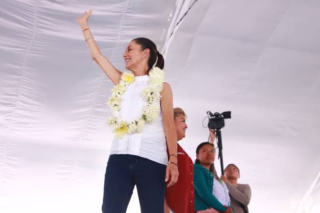 August 11, 2023 in Ciudad Mendoza, Veracruz, Mexico: The candidate for the coordination of defense of the transformation, Claudia Sheinbaum Pardo, attends a rally of the definition process, in the labor effort field of Ciudad Mendoza. On August 11, 2023 in Ciudad Mendoza, Mexico. Ciudad Mendoza Mexico - ZUMAe321 20230811_zia_e321_051 Copyright: xCarlosxSantiagox