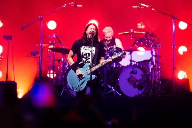 August 12, 2023, San Francisco, California, United States: Foo Fighters - Joash Freese and Dave Grohl perform during Day 2 of Outside Lands Music Festival on Saturday August 12th, 2023 in San Francisco, California. San Francisco United States - ZUMAs181 20230812_zea_s181_145 Copyright: xAnniexLesserx