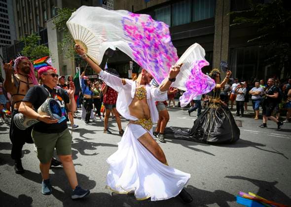 August 13, 2023, Montreal, Quebec, Canada: Montreal Pride Parade draws thousands for 2023 event after last yearÃ¢â‚¬â ¢s abrupt cancellation. Just a year after being canceled at the last minute, Montreal s Pride Parade organisators made it big this summer. With 15,500 people taking part in its parade, Montreal Pride announced that it was experiencing Ã¢â‚¬oea record yearÃ¢â‚¬Â on Sunday afternoon. Montreal Canada - ZUMAs278 20230813_zip_s278_009 Copyright: xSerkanxSenturkx