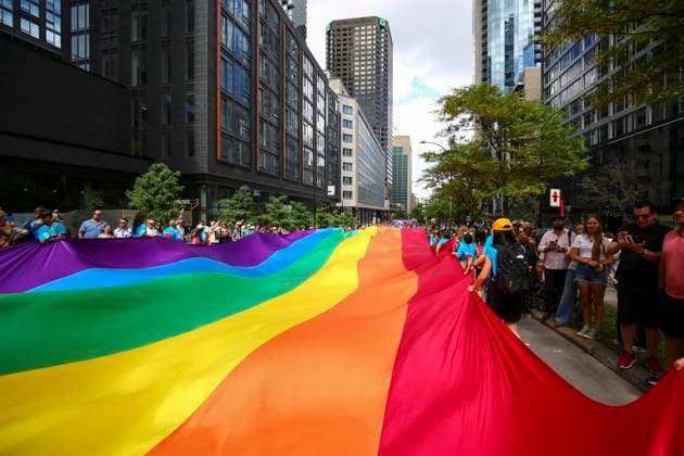 August 13, 2023, Montreal, Quebec, Canada: Montreal Pride Parade draws thousands for 2023 event after last yearÃ¢â‚¬â ¢s abrupt cancellation. Just a year after being canceled at the last minute, Montreal s Pride Parade organisators made it big this summer. With 15,500 people taking part in its parade, Montreal Pride announced that it was experiencing Ã¢â‚¬oea record yearÃ¢â‚¬Â on Sunday afternoon. Montreal Canada - ZUMAs278 20230813_zip_s278_015 Copyright: xSerkanxSenturkx