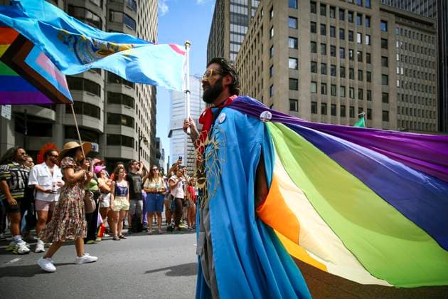 August 13, 2023, Montreal, Quebec, Canada: Montreal Pride Parade draws thousands for 2023 event after last yearÃ¢â‚¬â ¢s abrupt cancellation. Just a year after being canceled at the last minute, Montreal s Pride Parade organisators made it big this summer. With 15,500 people taking part in its parade, Montreal Pride announced that it was experiencing Ã¢â‚¬oea record yearÃ¢â‚¬Â on Sunday afternoon. Montreal Canada - ZUMAs278 20230813_zip_s278_017 Copyright: xSerkanxSenturkx