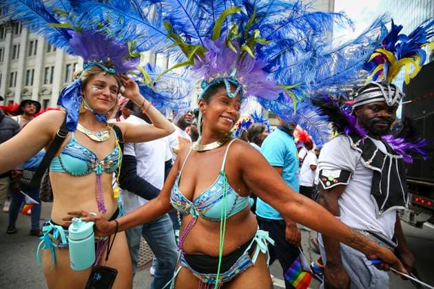 August 13, 2023, Montreal, Quebec, Canada: Montreal Pride Parade draws thousands for 2023 event after last yearÃ¢â‚¬â ¢s abrupt cancellation. Just a year after being canceled at the last minute, Montreal s Pride Parade organisators made it big this summer. With 15,500 people taking part in its parade, Montreal Pride announced that it was experiencing Ã¢â‚¬oea record yearÃ¢â‚¬Â on Sunday afternoon. Montreal Canada - ZUMAs278 20230813_zip_s278_021 Copyright: xSerkanxSenturkx