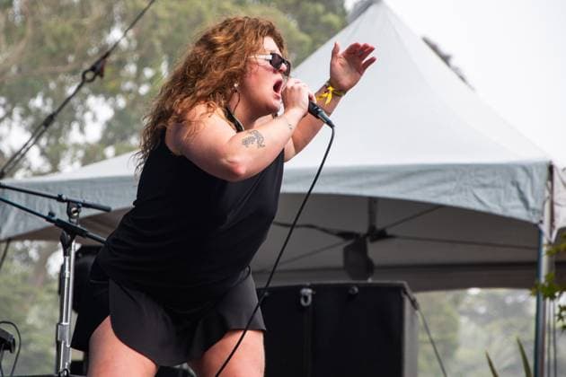 August 13, 2023, San Francisco, California, United States: Grace Ives performs during Day 3 of Outside Lands Music Festival on Sunday August 13th, 2023 in San Francisco, California. San Francisco United States - ZUMAs181 20230813_zea_s181_038 Copyright: xAnniexLesserx