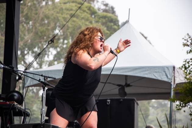 August 13, 2023, San Francisco, California, United States: Grace Ives performs during Day 3 of Outside Lands Music Festival on Sunday August 13th, 2023 in San Francisco, California. San Francisco United States - ZUMAs181 20230813_zea_s181_039 Copyright: xAnniexLesserx