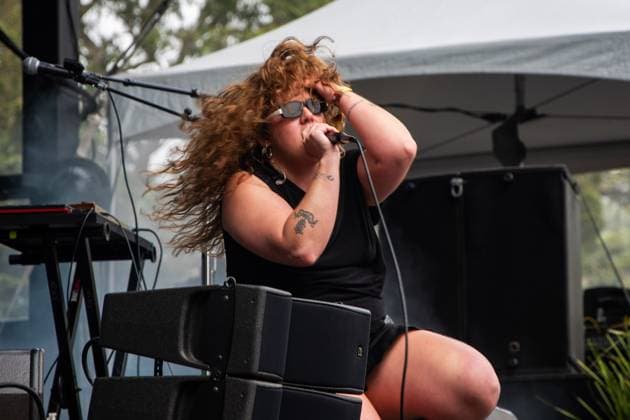 August 13, 2023, San Francisco, California, United States: Grace Ives performs during Day 3 of Outside Lands Music Festival on Sunday August 13th, 2023 in San Francisco, California. San Francisco United States - ZUMAs181 20230813_zea_s181_040 Copyright: xAnniexLesserx