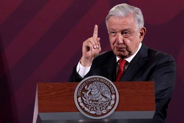 Mexiko, Andres Manuel Lopez Obrador Pressekonferenz August 14, 2023, Mexico City, Mexico: The President of Mexico, Andres Manuel Lopez Obrador at the press conference at the National Palace in Mexico City. on August 14, 2023 in Mexico City, Mexico Mexico City Mexico - ZUMAe321 20230814_zia_e321_022 Copyright: xLuisxBarronx