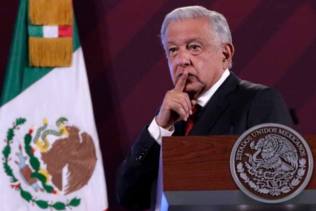 The president of Mexico, Andres Manuel Lopez Obrador at a press conference at the National Palace August 14, 2023, Mexico City, Mexico: The President of Mexico, Andres Manuel Lopez Obrador at the press conference at the National Palace in Mexico City. on August 14, 2023 in Mexico City, Mexico, Credit:Luis Barron Eyepix Group Avalon Mexico, Mexico City, Mexico City Copyright: xLuisxBarronx xEyepixxGroupx xAvalonx 0797022578