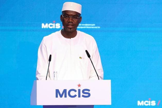 News Bilder des Tages RUSSIA, MOSCOW - AUGUST 15, 2023: Mali s Defence Minister Sadio Camara addresses a plenary session during the 11th Moscow Conference on International Security at the PSB Patriot Cosmos Hotel congress centre outside Kubinka, west of Moscow. Artyom Geodakyan TASS  61089527