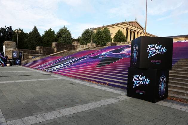 PHILADELPHIA, PA: AUGUST 15: Warner Bros. Pictures, DC Comics and Philadelphia Film Society Present the Blue Beetle Hero Award for service to the Philadelphia community to The Block Gives Back at Philadelphia Museum of Art in Philadelphia, Pennsylvania on August 15, 2023. Copyright: xStarxShooterx