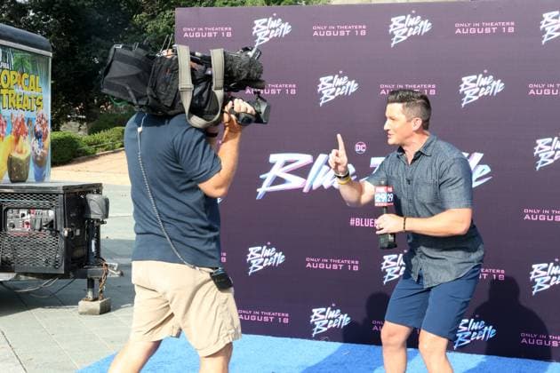 PHILADELPHIA, PA: AUGUST 15: Warner Bros. Pictures, DC Comics and Philadelphia Film Society Present the Blue Beetle Hero Award for service to the Philadelphia community to The Block Gives Back at Philadelphia Museum of Art in Philadelphia, Pennsylvania on August 15, 2023. Copyright: xStarxShooterx