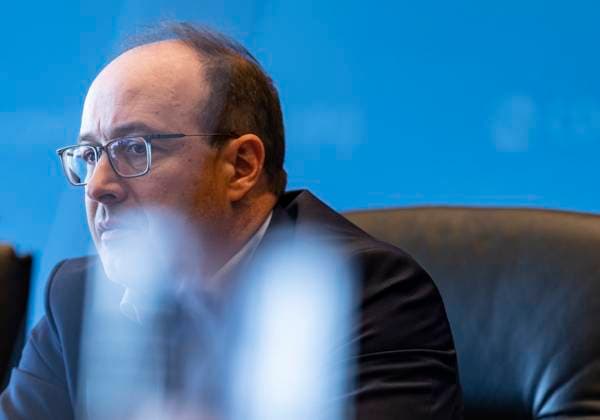 August 16, 2023, MONTREAL, PQ, Canada: Charles Emond, president and CEO of the Caisse de Depot et Placement du Quebec (CDPQ), speaks during a press conference regarding results in Montreal, Wednesday, Aug.16, 2023. MONTREAL Canada  - ZUMAc35_ 20230816_zaf_c35_005 Copyright: xChristinnexMuschix